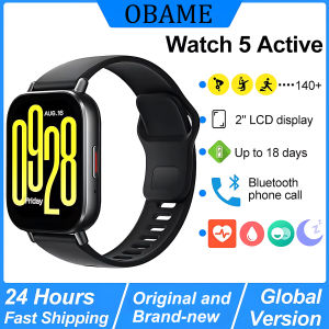 Watch 5 Active Global Version Men Smartwatch 2 LCD Display Bluetooth Phone Call 18 Days Battery Heart Rate For Xiaomi Redmi