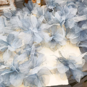 13cm Multicolor Organza Three-Dimensional Gradient Lace Large Flower Accessories Wedding Dress Corsage Hair Accessories Fabric