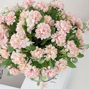 Artificial Silk Hydrangea Flowers Home Room Dining Table Vase Centerpieces Outdoor Yard Party Holiday Wedding Bouquets DIY Gifts