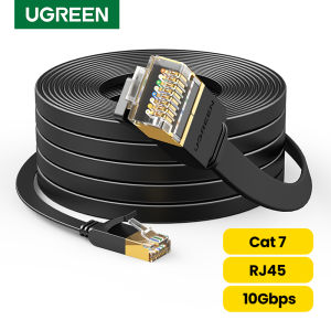 UGREEN Flat Cat7 Ethernet Cable RJ45 10Gbps Network Cable U/FTP Lan Cable Cat 7 RJ45 Patch Cord for Desktop Smart-TV TV Box Printer Steam Deck Switch Modem Router
