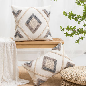 1 Họa Tiết Kim Cương Vòng Đống Dệt Ném Gối Cho Ghế Sofa Phòng Ngủ & Phòng Khách 100% Polyester Dạ Nỉ Áo Gối Chần Gòn