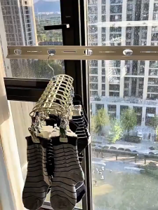 FurnishFiesta Space Saving Sock Drying Rack with 20 Clips Multi Clip Clothes Hanger Windproof Laundry Organizer for Socks Bra Underwear Small Garments