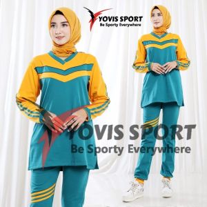 Setelan Senam Muslim Jogger Yovis Sport Original