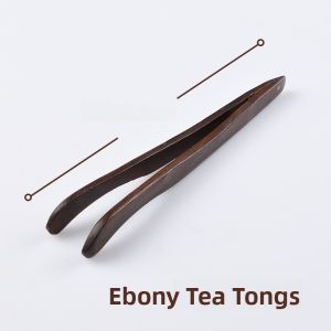 Black Ebony Tea Tweezers Tea Leaf Clamp Tea Cup Clamp Wooden Tea Tool Tea Serving Accessories Handmade Non-Tea Set Specific