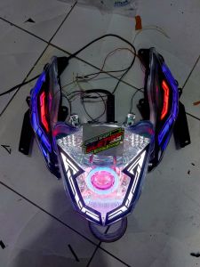 paket lampu depan beat fi esp 2016 2017 2017 2019 custom alis runing projie highlow jauh dekat