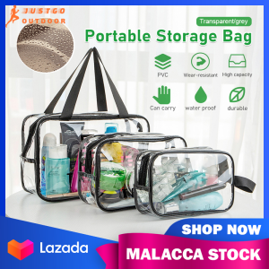 Outdoor Travel Cosmetic Bag PVC Makeup Toiletries Storage Bag Transparent Luggage Pouch Portable Swim Waterproof Zipper Bag
