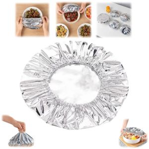 Repeatable Aluminium Foil Film Insulation Cover Reusable Elastic Bowl Covers Adjustable Food Storage Covers for Kitchen