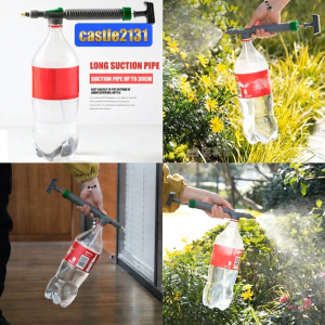 High Pressure Manual Sprayer Bottle Head Adjustable Nozzle Air Pump Garden Watering Spray Tool for Plants Cleaning Durable Plastic Universal