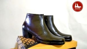 SEPATU POLWAN PDH SUS WANITA SECWAN SATPAM BOOTS KULIT HAK 5 CM