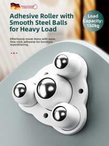 MONLEYTA | German Universal Wheels Ultra-Thin Adhesive Ball Bearings No-Punching Load Bearing Home Use Wear-Resistant Silent Feet
