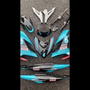 COVERSET Y15ZR Y15 V1 V2 EDITION PETRONAS SRT MOTOGP 2020 LIGHT BLUE BLACK MATELIC SIAP TANAM VELOZI SPECIAL EDITION