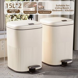 MEIZHUFU | Household Bathroom Pedal Trash Bin