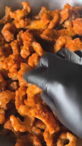 Crunchy Pork Lard Snacks Spicy Delightful Leisure Time Craving Relief Freshly Fried And Sent Pork Belly Speciality