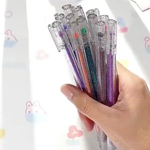 8/24 Color Glitter Gel Pen 1.0mm Metal Glitter Color Ballpoint Pen Paper Cardstock Diary Drawing Marking Coloring DIY Art