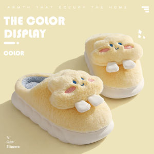 Dép Đi Trong Nhà Đế Dày Lông Cừu Ấm Áp Cho Nữ Mùa Thu Đông Đế Ngoài Bằng PVC Đế Dày Cho Cặp Đôi Đi Trong Nhà Và Ngoài Trời