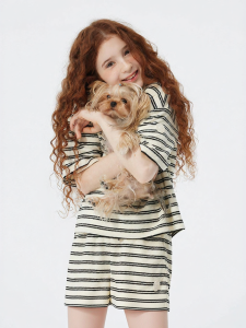 JOLLY BEAN | Girls Outfit for Spring Summer Autumn Striped Polo Shirt and Skirt Set
