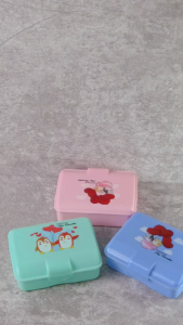 SNY Tempat Sabun Mandi Batang Kotak Mini Soap Box Plastik 105cm x 7cm x 25cm Warna Cerah & Variasi dengan Desain Lucu 012