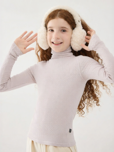 JOLLY BEAN | Thermal High Neck Solid Color Kids Underwear