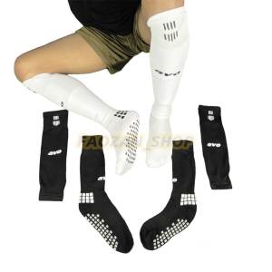 Kaos Kaki Avo Futsal Olahraga Sepakbola Kaoskaki Anti Slip Panjang Pendek Sambung Dummy Sleeve Hitam Putih