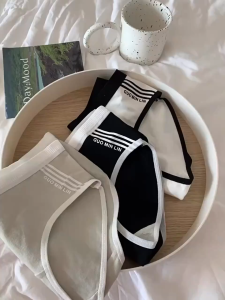 1/3/6pcs of pack strips design cotton panty for women underwear