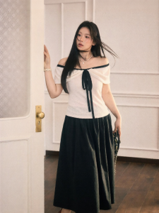 JULULOOK | Bộ Áo Off-Shoulder Voan Kích Cỡ Lớn và Chân Váy