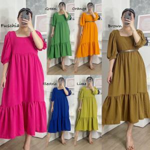 CJ FASHION - DRESS #2192 CLARENCE BABYDOLL MIDI DRESS PREMIUM