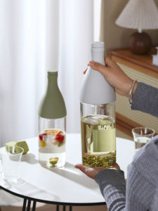 Japanese Style Cold Brew Tea Pot High Borosilicate Glass Heat Resistant Fruit Flower Green Tea Extraction Bottle Home Use with Filter