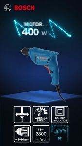 Mesin Bor 10 mm Bolak Balik Bosch GBM 400: Garansi Resmi & Berkualitas Tinggi