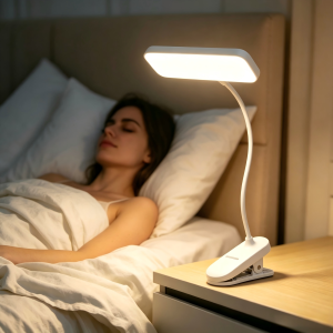 Multifunctional Eye-Care Clip LED Lamp 360° Flexible USB Rechargeable Dimmable Desk Light for Bedroom Study Reading