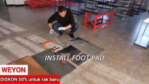 Weyon Mall Rak Besi Susun Serbaguna 4susun 5 susun gudang rak besi Siku boltless shelves Gratis kaki karet(hj)