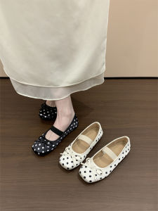 MIFULIAN | Vintage Polka Dot Mary Jane Shoes Flat