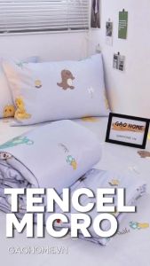 Full Set Ga Giường 4 Món TENCEL MICRO Chất Liệu Cao Cấp CÓ CHĂN CHẦN BÔNG - KIMI DECOR