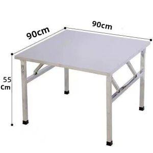 Stainless Steel Foldable Table Dining Table Outdoor Dining Table Stall Table For Home Small Apartment Simple Writing Study Table
