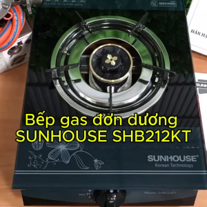Bếp ga dương đơn SUNHOUSE SHB212KT mặt kính dùng bình ga to tiết kiệm ga - Chính hãng