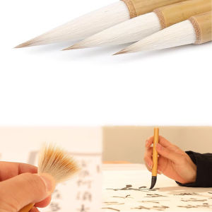 ชุดพู่กันเขียนอักษรจีนขนหมาป่า & ขนแพะระดับพรีเมียม-ทำด้วยมือสำหรับระบายสีเขียนและแม่นยำ (ใหญ่/กลาง/เล็ก)