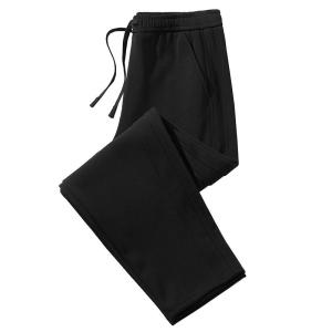Loose Casual Mens Fashion Straight Leg Pants Drawstring Elastic Waist Autumn New Style Long Trousers Cotton Blend Fabric