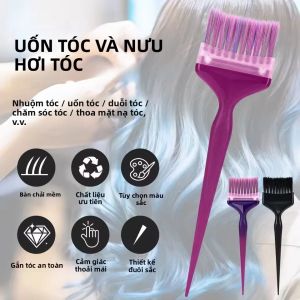 Bộ Cọ Nhuộm Tóc Tiệm Cắt Tóc Với 8 Đầu Cọ Thay Thế Dụng Cụ Thoa Dầu Nhiều Màu Cho Salon Tóc Cọ Nhuộm Tóc