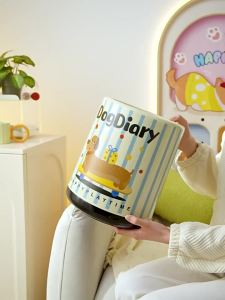 Aesthetic Ins-style Household Trash Bin With Lid