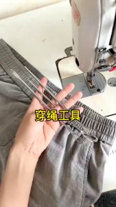2pcs 25cm Elastic Rope Threading Needle Waist Rubber Band Threading Tool Elastic Belt Threader