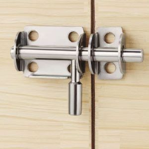 Stainless Steel Anti-theft Wooden Door Room Bathroom Latch Sliding Door Latch