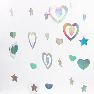 (3meters/Pack)27mm-77mm Colorful 3D Love Flower Hanging Decoration for Valentines Day Festival Party DIY Wedding Hanging  Decorations