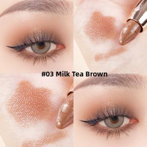 New Lazy Girl Eye Shadow Pen Dual-Head Highlight Contour Palette One-Step Brightening Female Caterpillar Pen Face Illumination Sparkling
