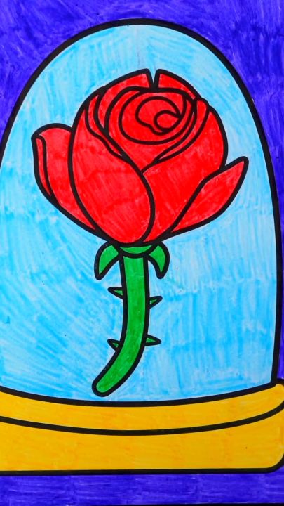 Hướng dẫn vẽ hoa hồng đơn giản- How to draw a rose - How to Draw, Color a  Rose #CoNgaMamNon - YouTube