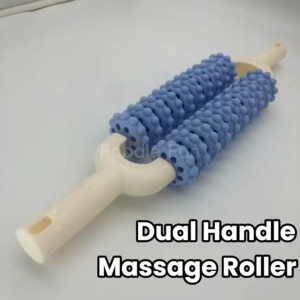 1pcs Handheld Dual-Row Flexible Slimming Massage Roller Deep Tissue Muscle Relief Tool for Legs & Body