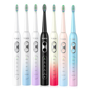 YUNCHI C2 แปรงสีฟันไฟฟ้าโซนิคสําหรับผู้ใหญ่แปรงสีฟันแบบชาร์จไฟได้พร้อม 5 โหมดและแปรงสีฟันชาร์จ USB Type-C