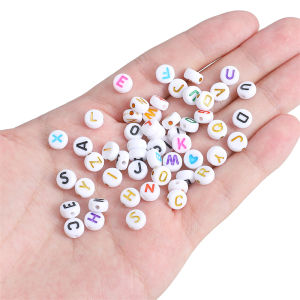 270 cái/túi 4x7mm chữ cái Acrylic A-Z họa tiết trái tim dẹt hạt Hạt đệm rời mới cho vòng tay thủ công vòng cổ bông tai Keychain Tự Làm Thủ Công Phụ kiện làm đồ trang sức