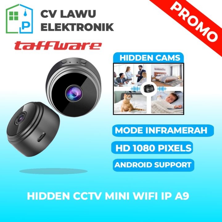 BISA COD] TAFFWARE Kamera CCTV Mini Wifi IP A10 Bulat Android