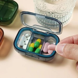 Hộp Đựng Thuốc Mini Di Động 1 Chiếc Chống Bụi Đựng Đồ Nhỏ Dành Cho Nam Nữ Người Lớn Chất Liệu Nhựa.