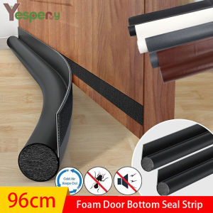 YESPERY 96CM Flexible Door Seal Strip Guard Self Adhesive Door Seam Weather Stripping Insect-proof Under Door Blocker House Acoustic Foam Door Bottom Draft Stopper