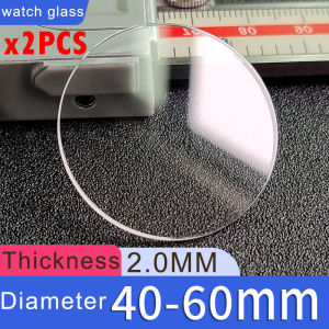 2PCS Thickness 2.0mm Diameter 40mm-60mm Round Flat Watch Crystal Glass Lens Repair Tool Men Watches Accessories